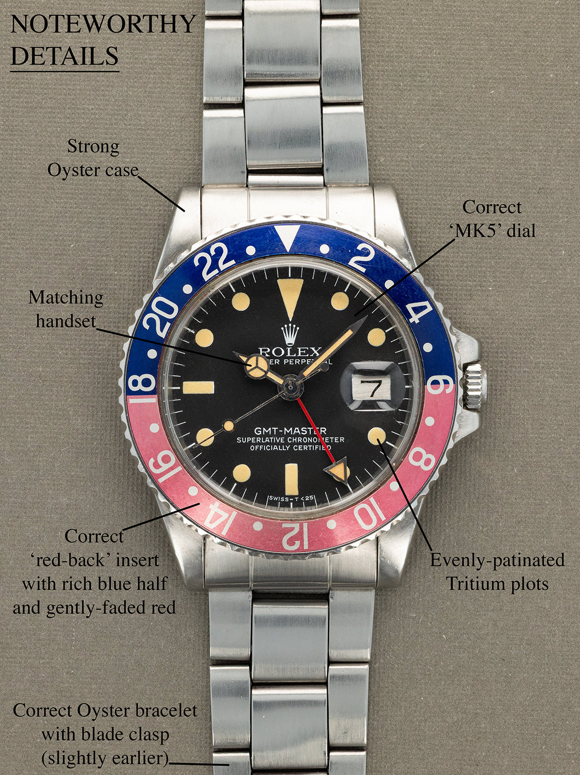 Rolex GMT-Master Ref. 1675 - 'MK5' Dial