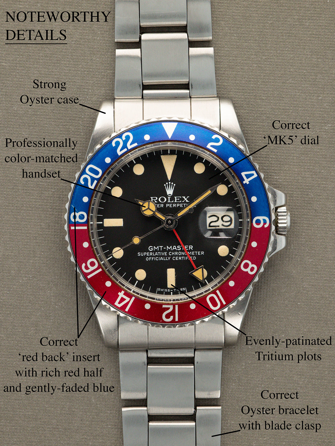 Rolex GMT-Master Ref. 1675 - 'MK5' Dial