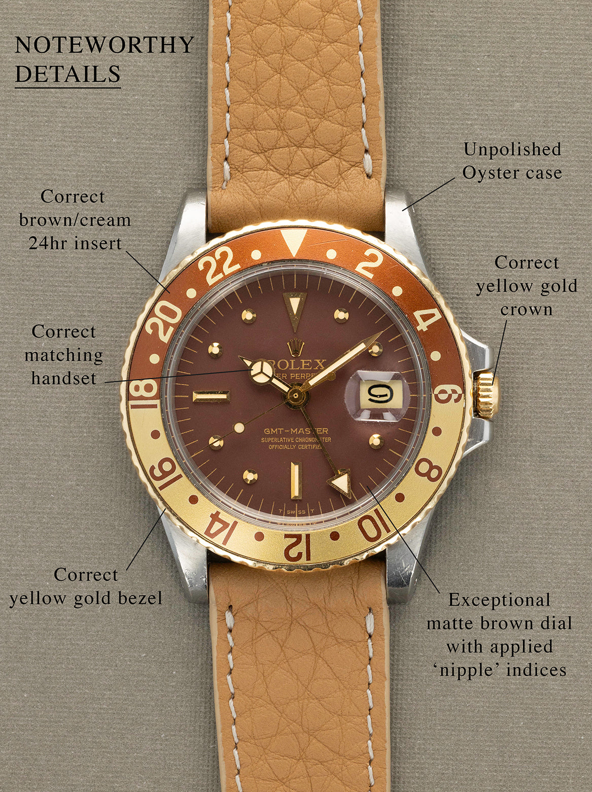 Rolex GMT-Master Ref. 1675/3 - Brown 'Nipple' Dial Unpolished