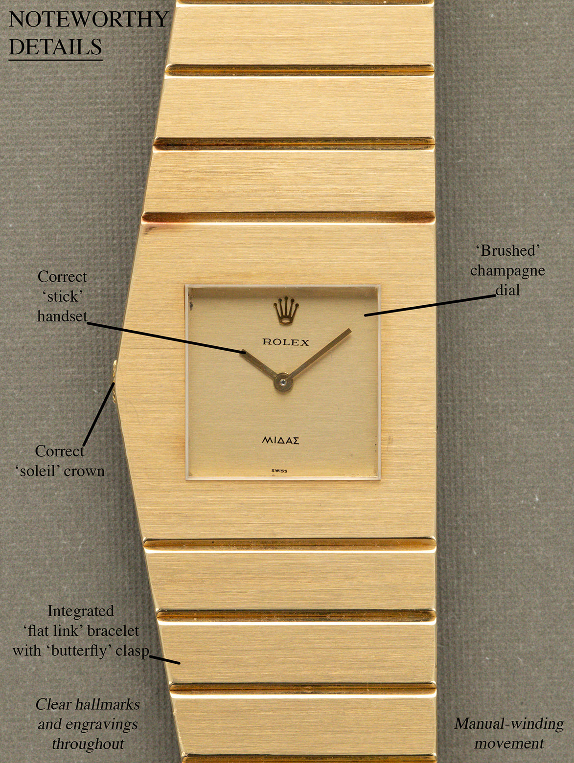 Rolex King Midas Ref. 3580 - 'Brushed' Champagne Dial 'Second Series'