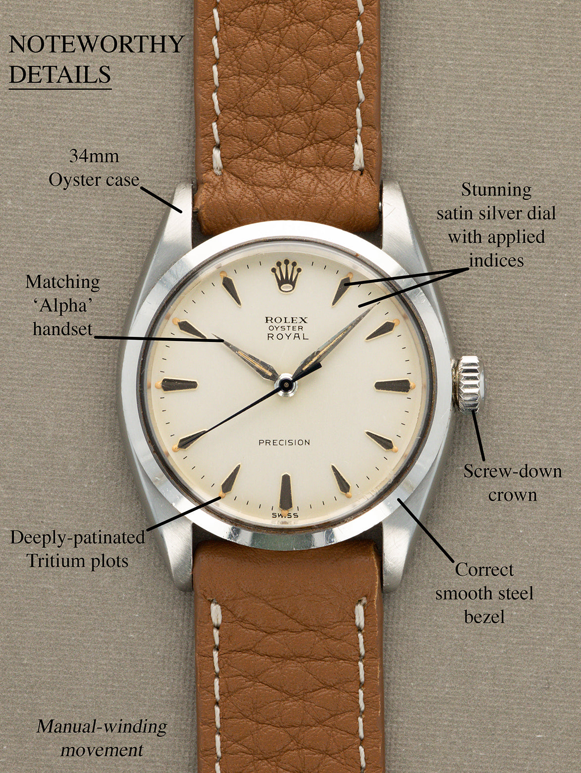 Rolex Oyster Royal Ref. 6426 - 'Satin' Silver Dial