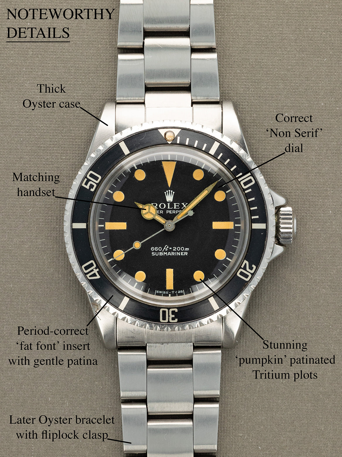 Rolex Submariner Ref. 5513 - 'Non-Serif' Dial 'Pumpkin'