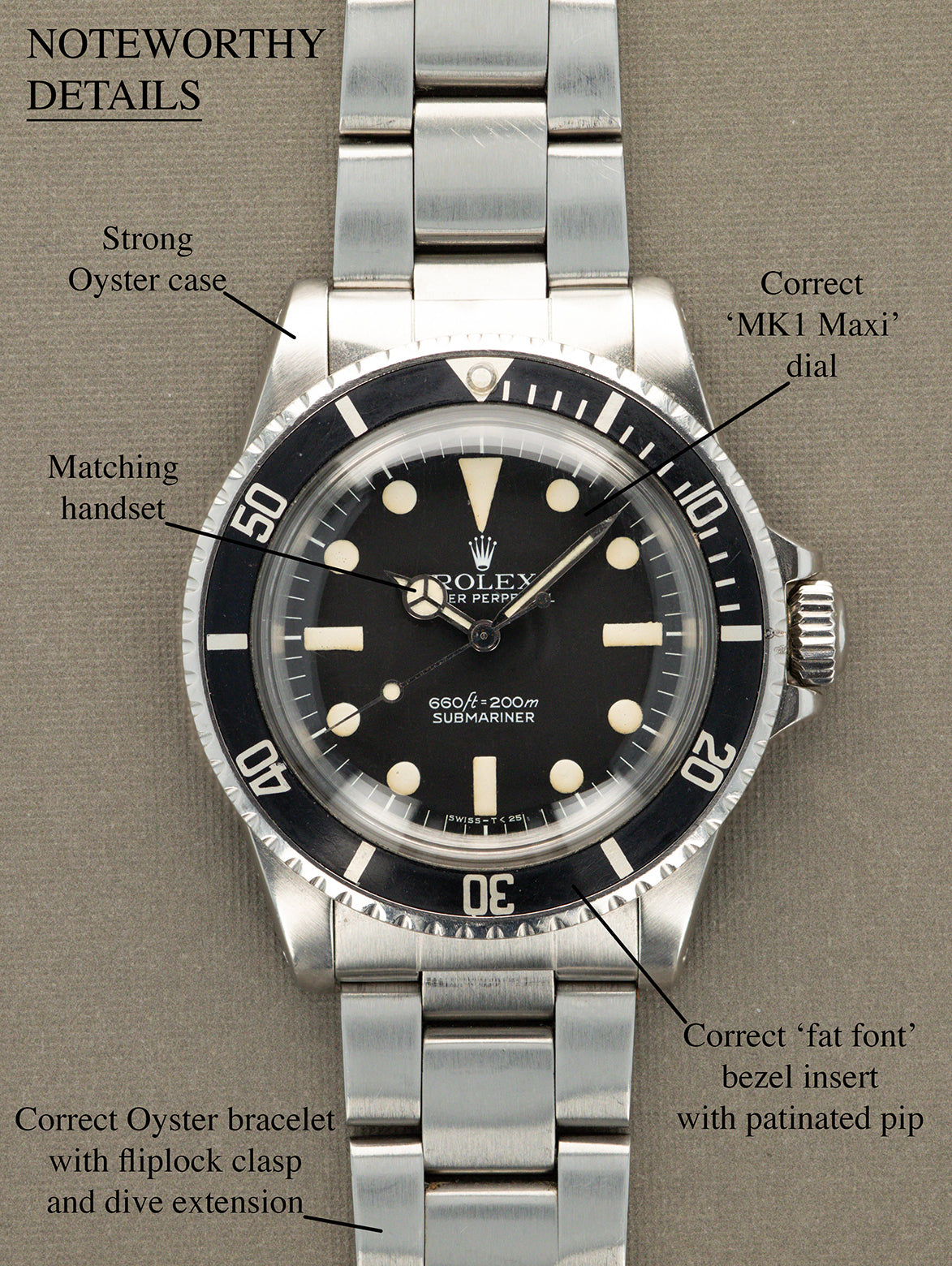 Rolex Submariner Ref. 5513 - 'MK1 Maxi' Dial