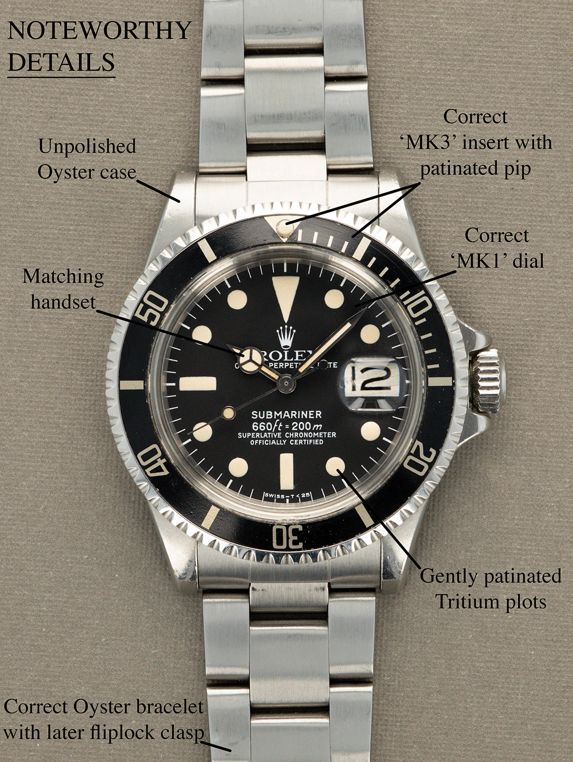 Rolex Submariner Date Ref. 1680 - 'MK1' Dial Unpolished
