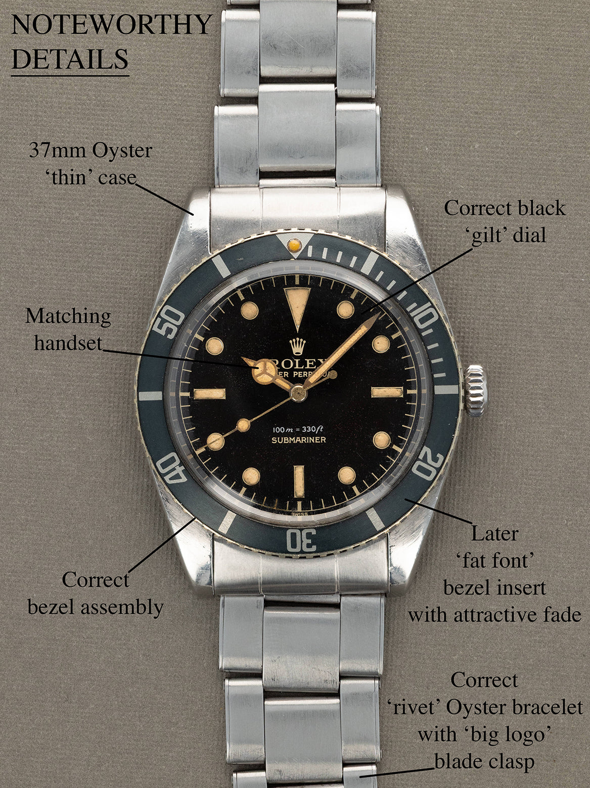 Rolex Submariner Ref. 5508 - 'Small Crown' w/ Faded Bezel