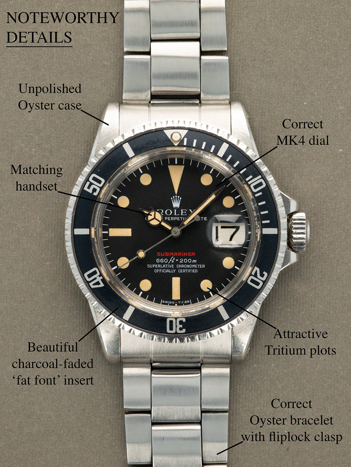 Rolex Submariner Date Ref. 1680 - 'Red Sub' MK4 Dial Unpolished