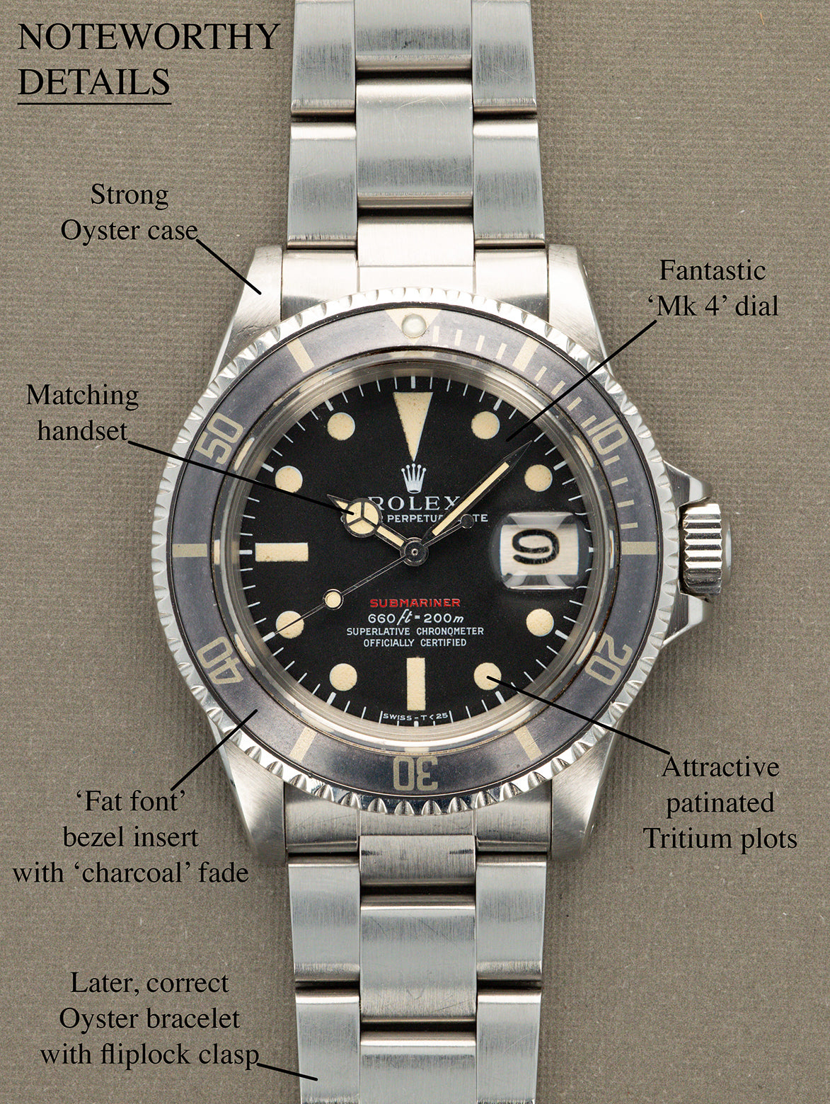 Rolex Submariner Date Ref. 1680 - 'Red Sub' MK4 Dial