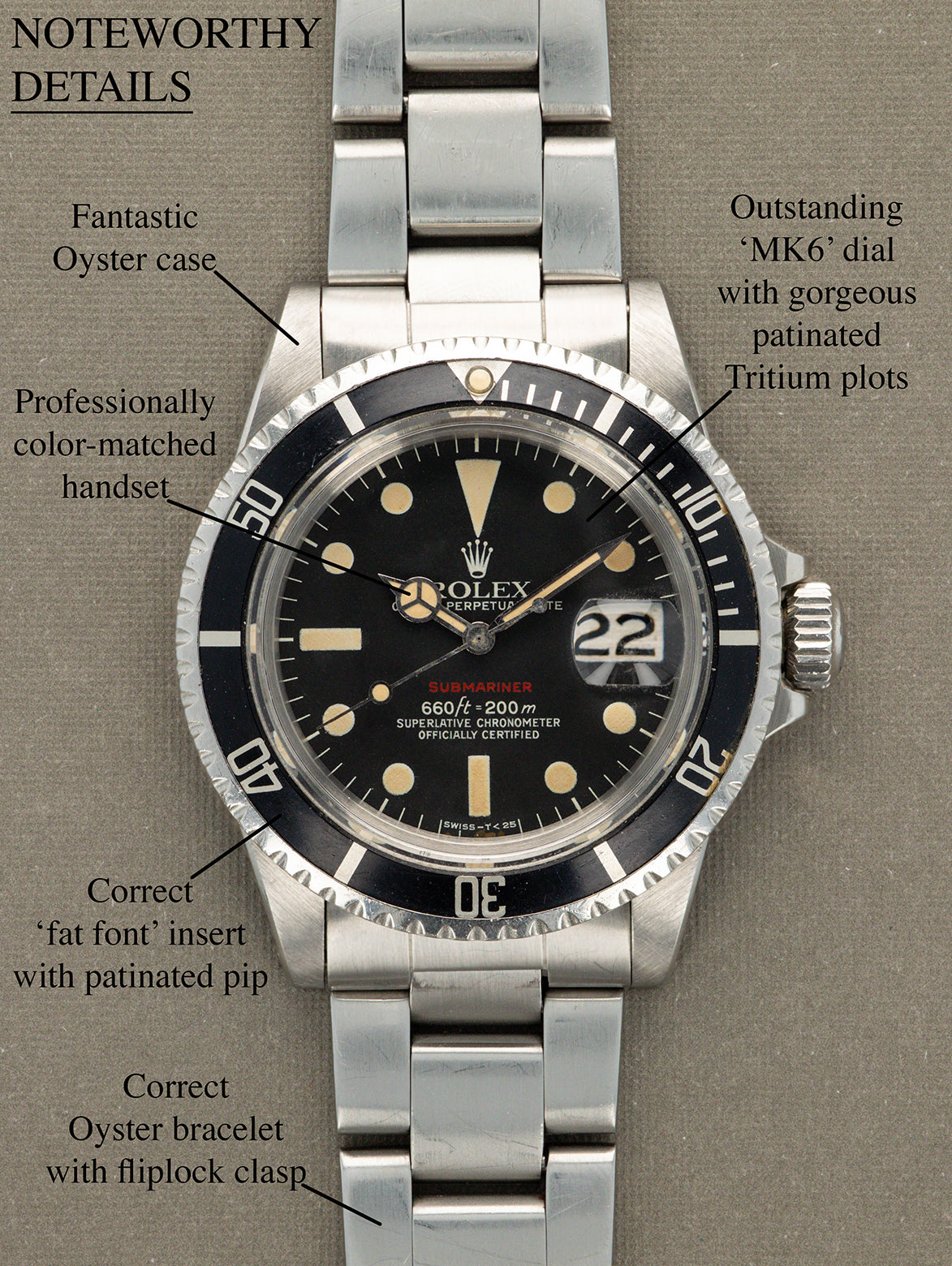 Rolex Submariner Date Ref. 1680 - 'Red Sub' MK6 Dial