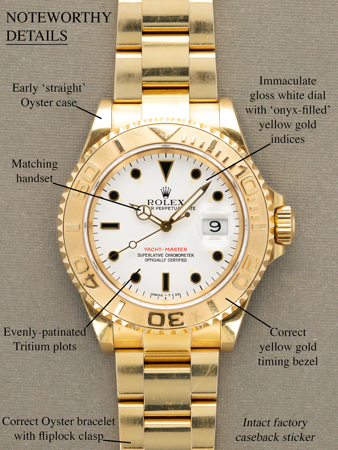 Rolex Yacht-Master Ref. 16628 - White 'Onyx' Dial Unpolished