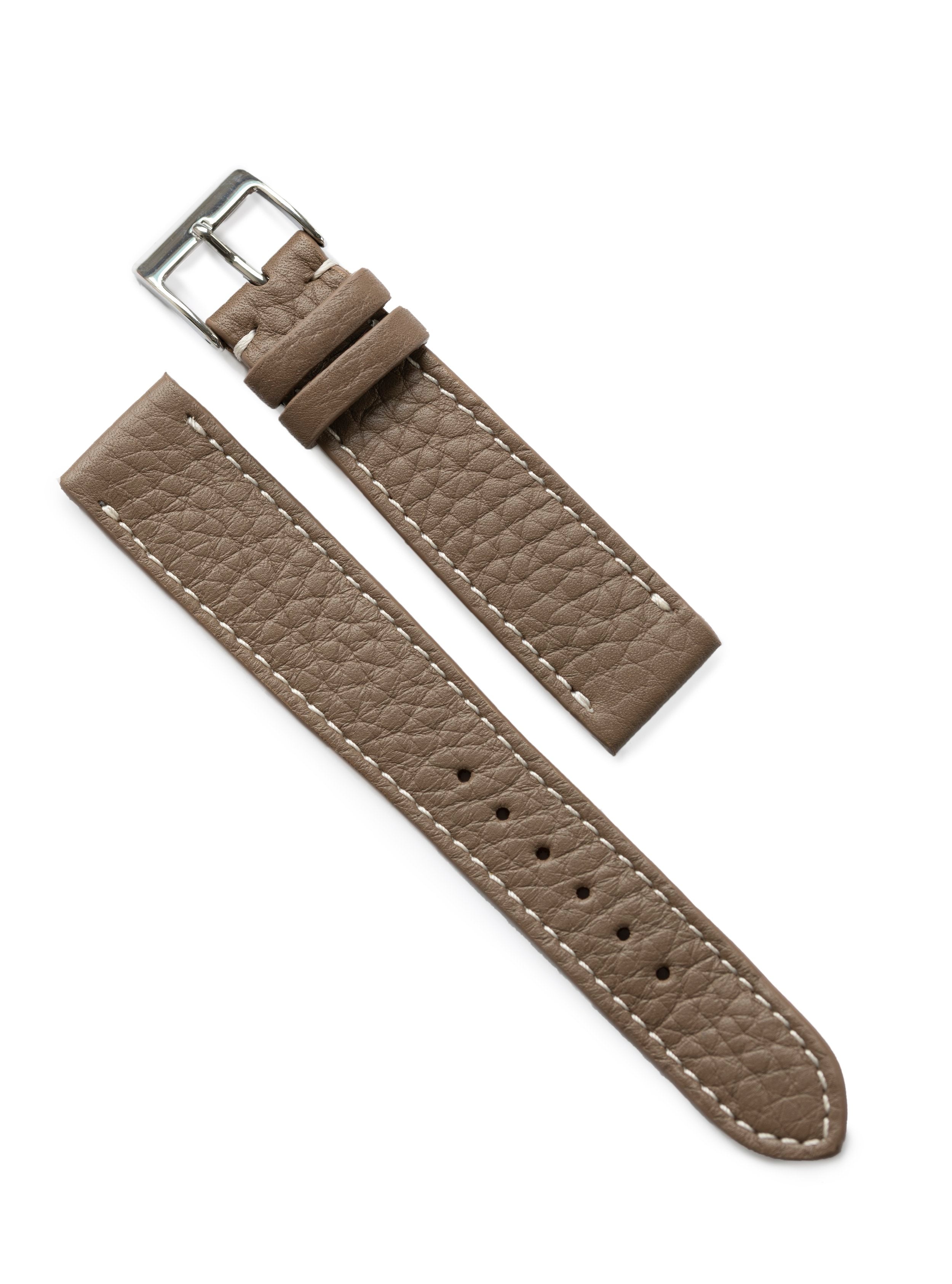 Cervo Taupe JPM x Oliver & Clarke Leather Watch Strap