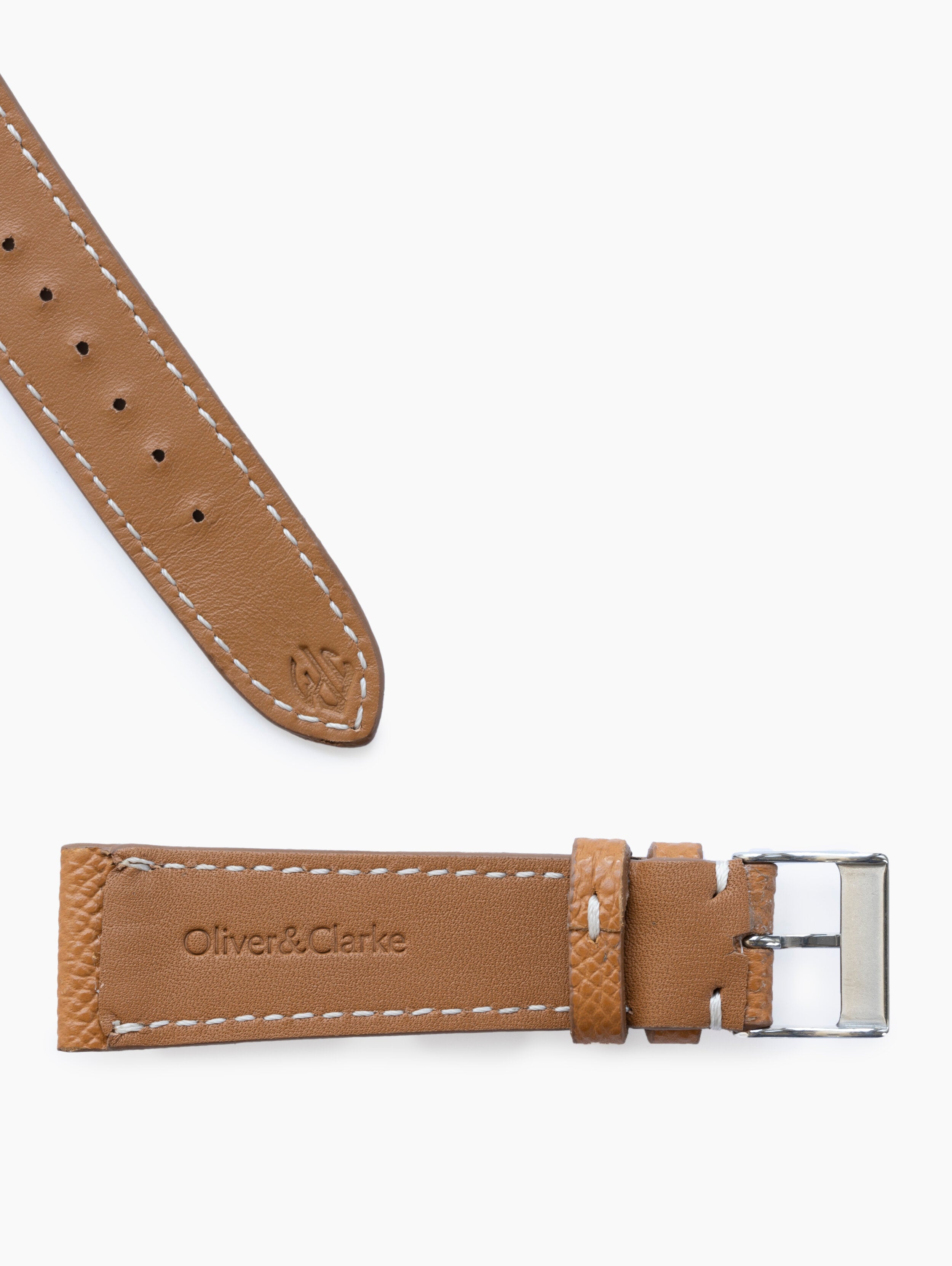 Cervo Brown JPM x Oliver & Clarke Leather Watch Strap
