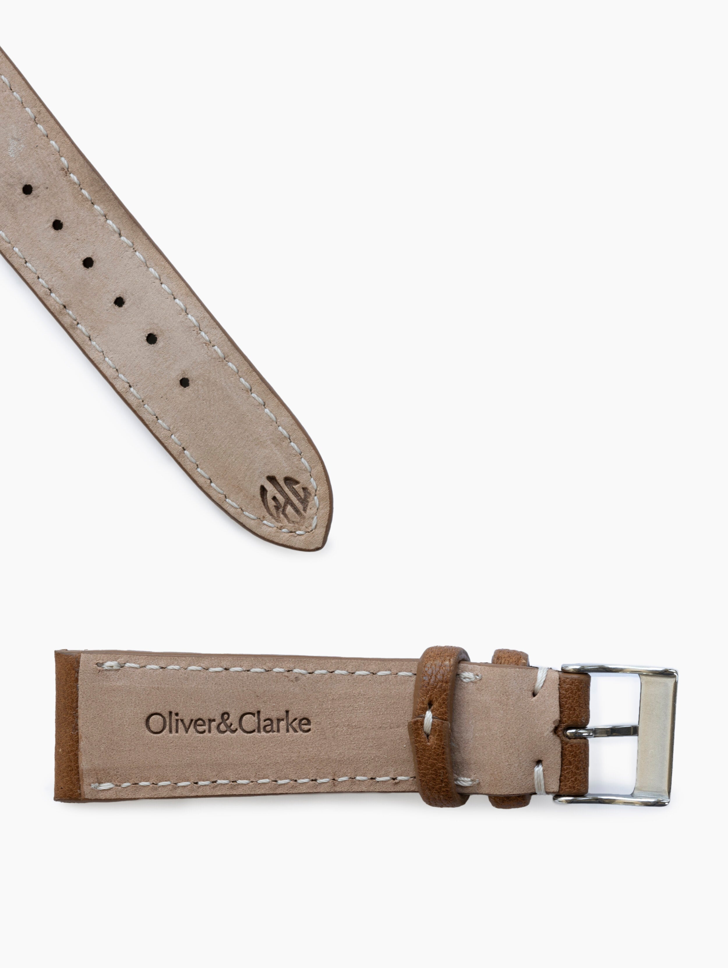 Messico Tan JPM x Oliver & Clarke Leather Watch Strap