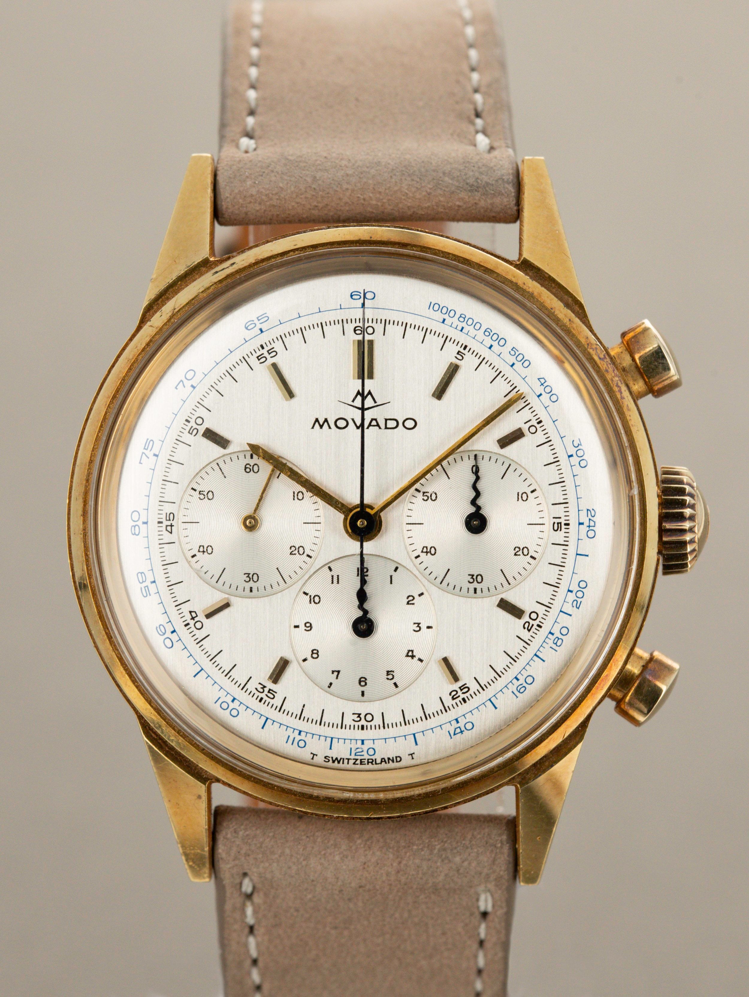 Movado M95 Chronograph 18K Solid Gold