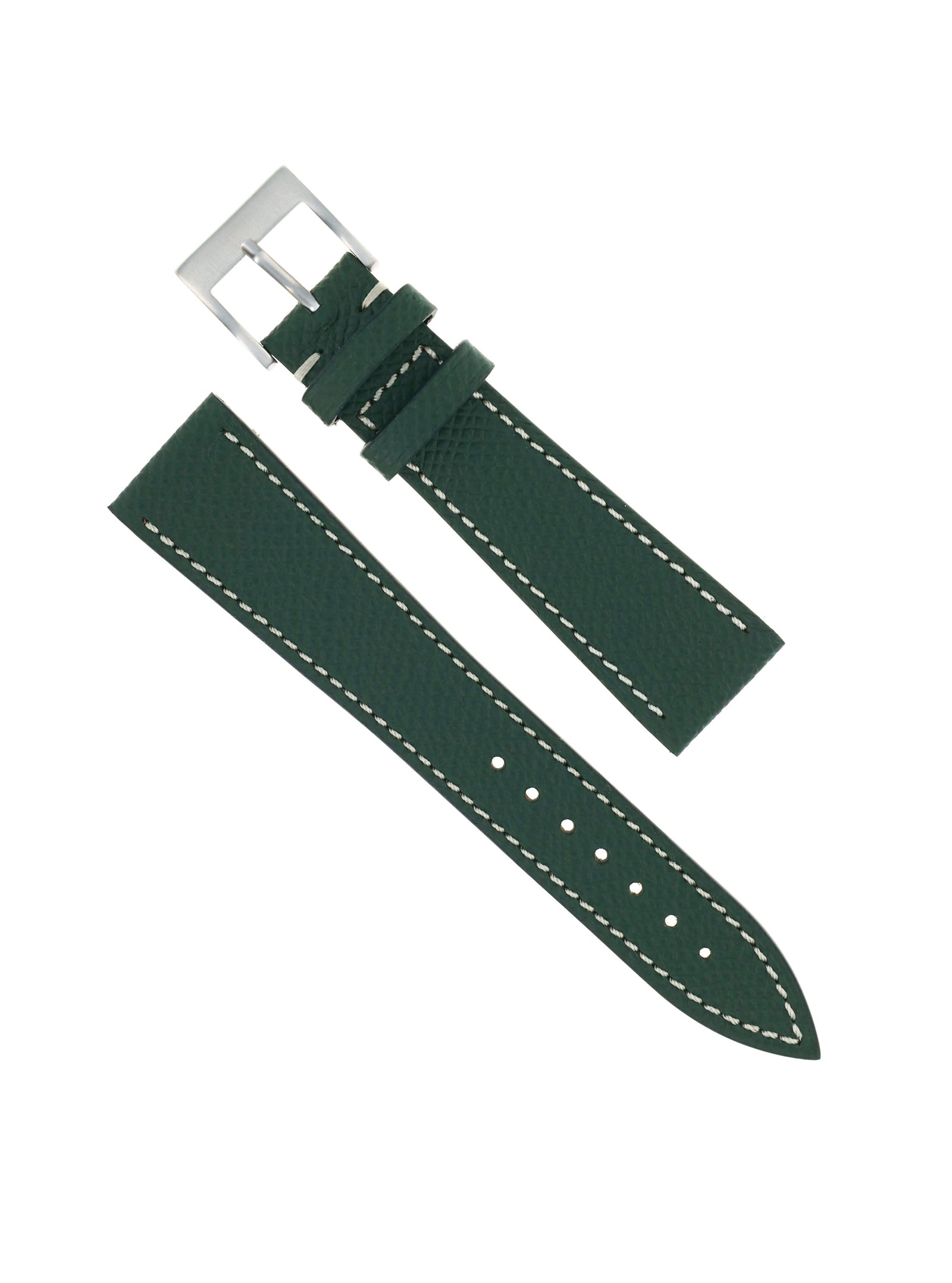 'Hunter' Green Molequin x Oliver and Clarke 'Grained' Watch Strap