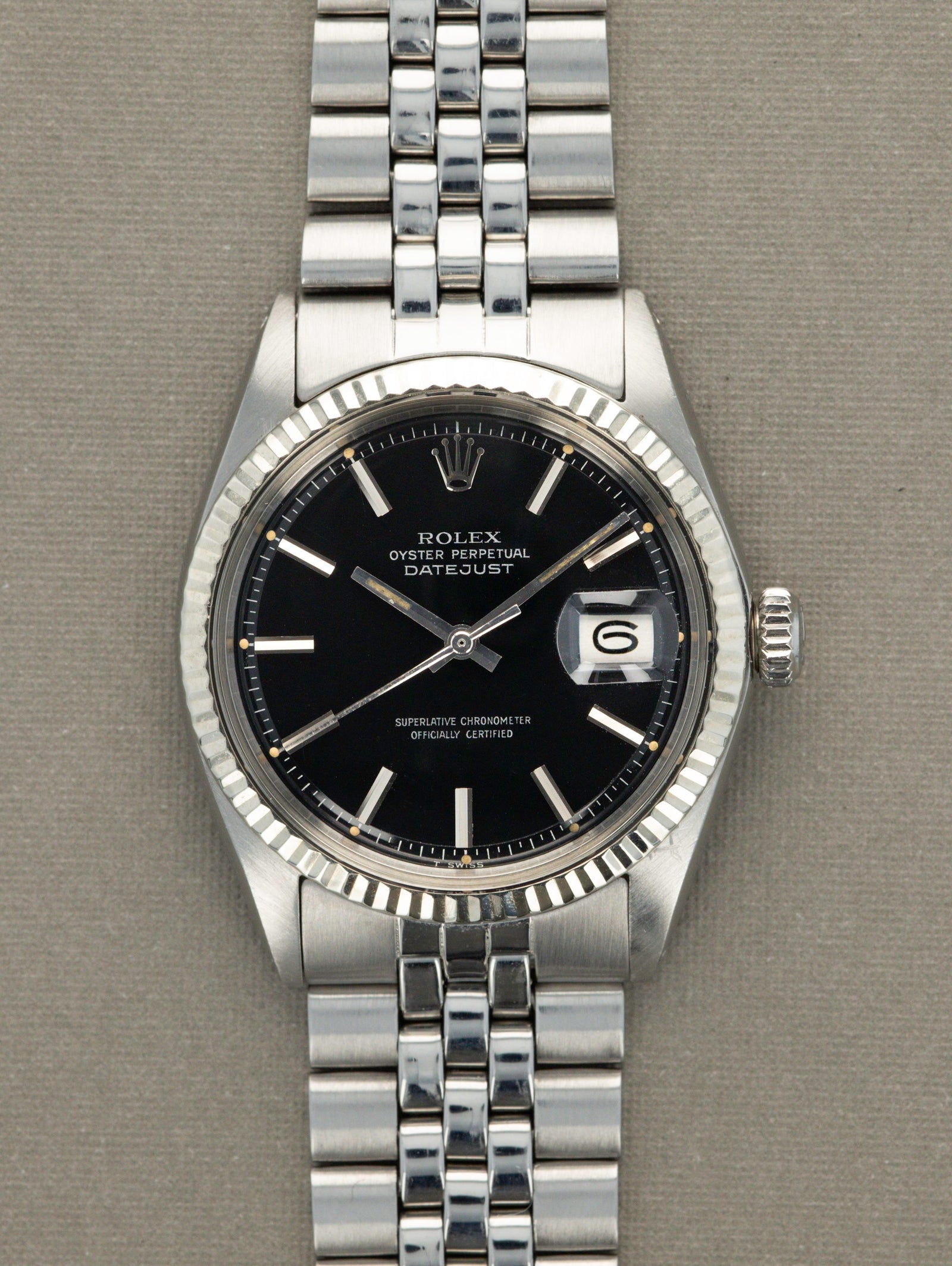 Rolex Datejust Ref. 1601 - Glossy Black Dial