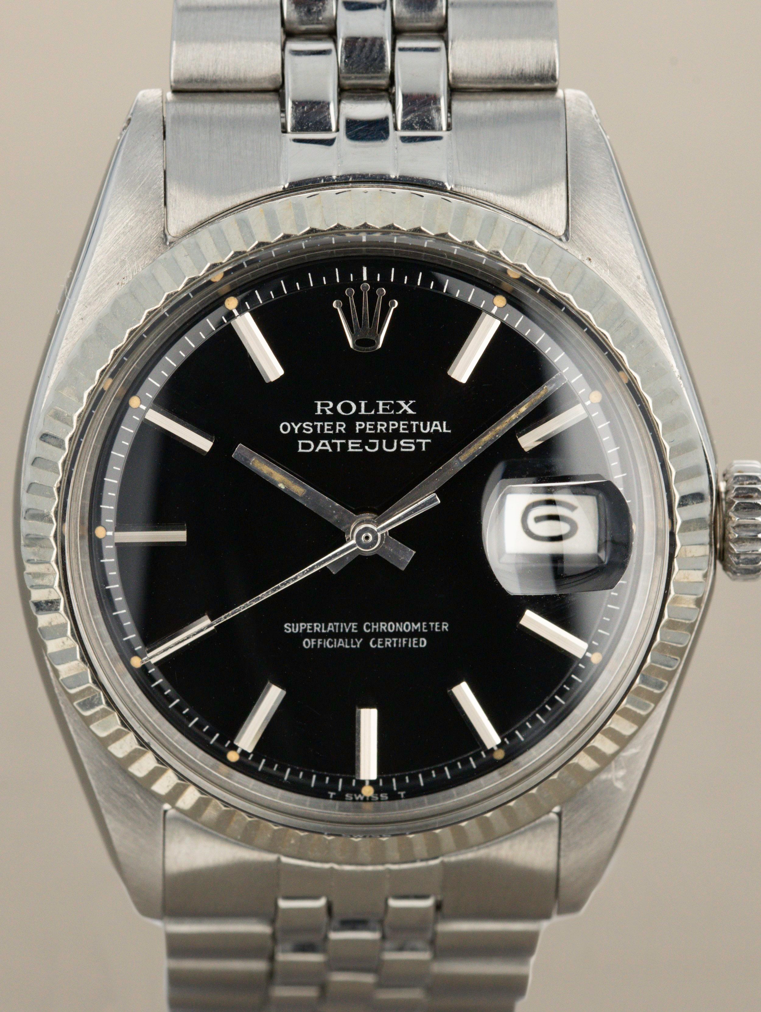 Rolex Datejust Ref. 1601 - Glossy Black Dial