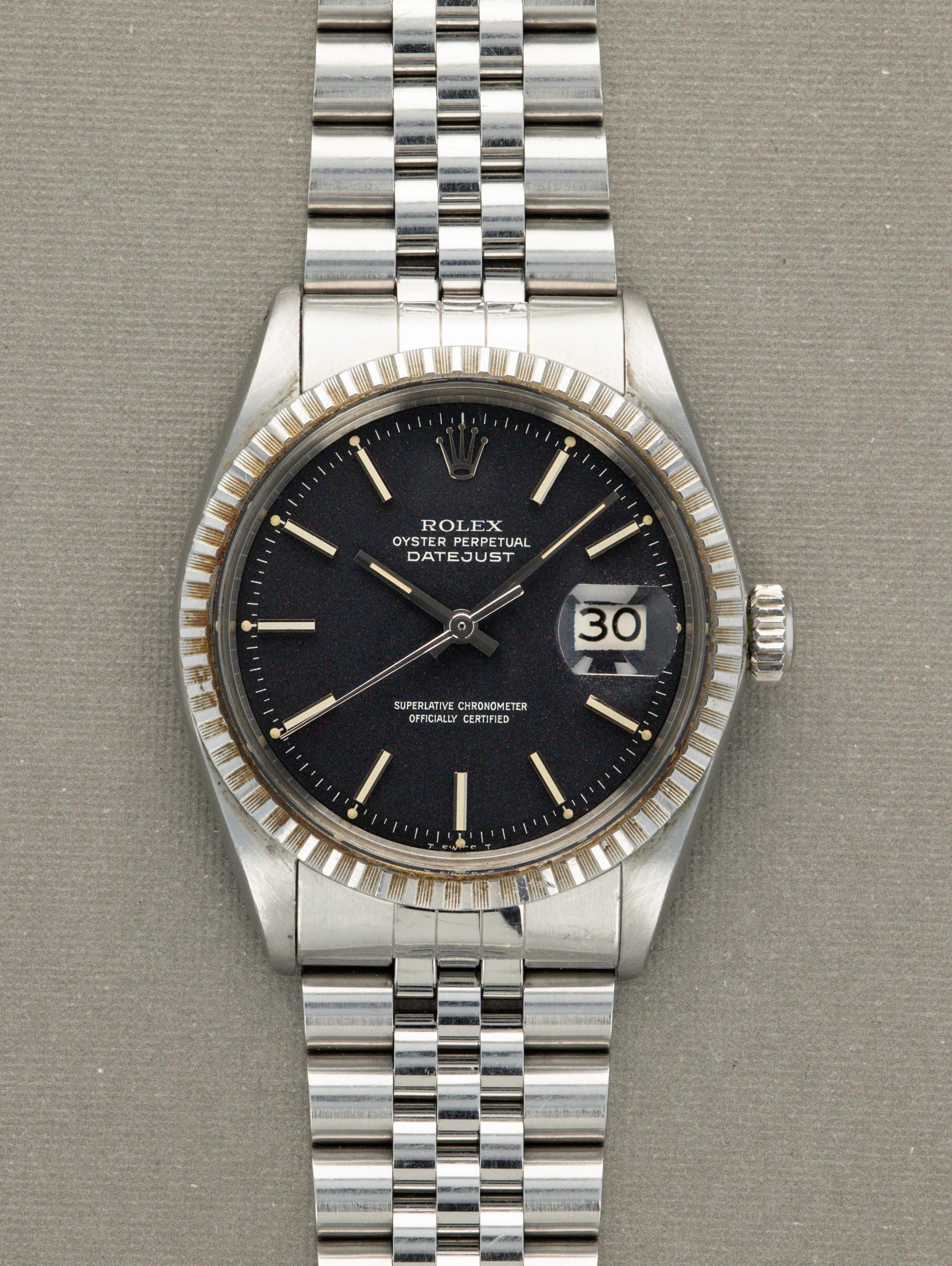 Rolex Datejust Ref. 1603 Black Confetti Dial