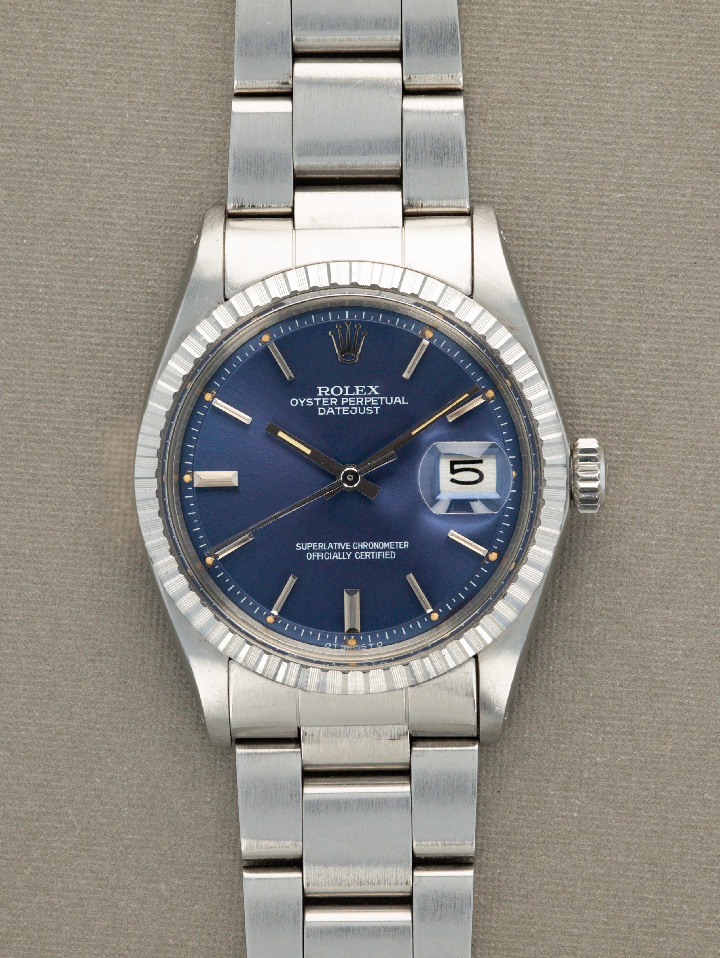 Rolex Datejust Ref. 1603 Blue Sunburst Sigma Dial