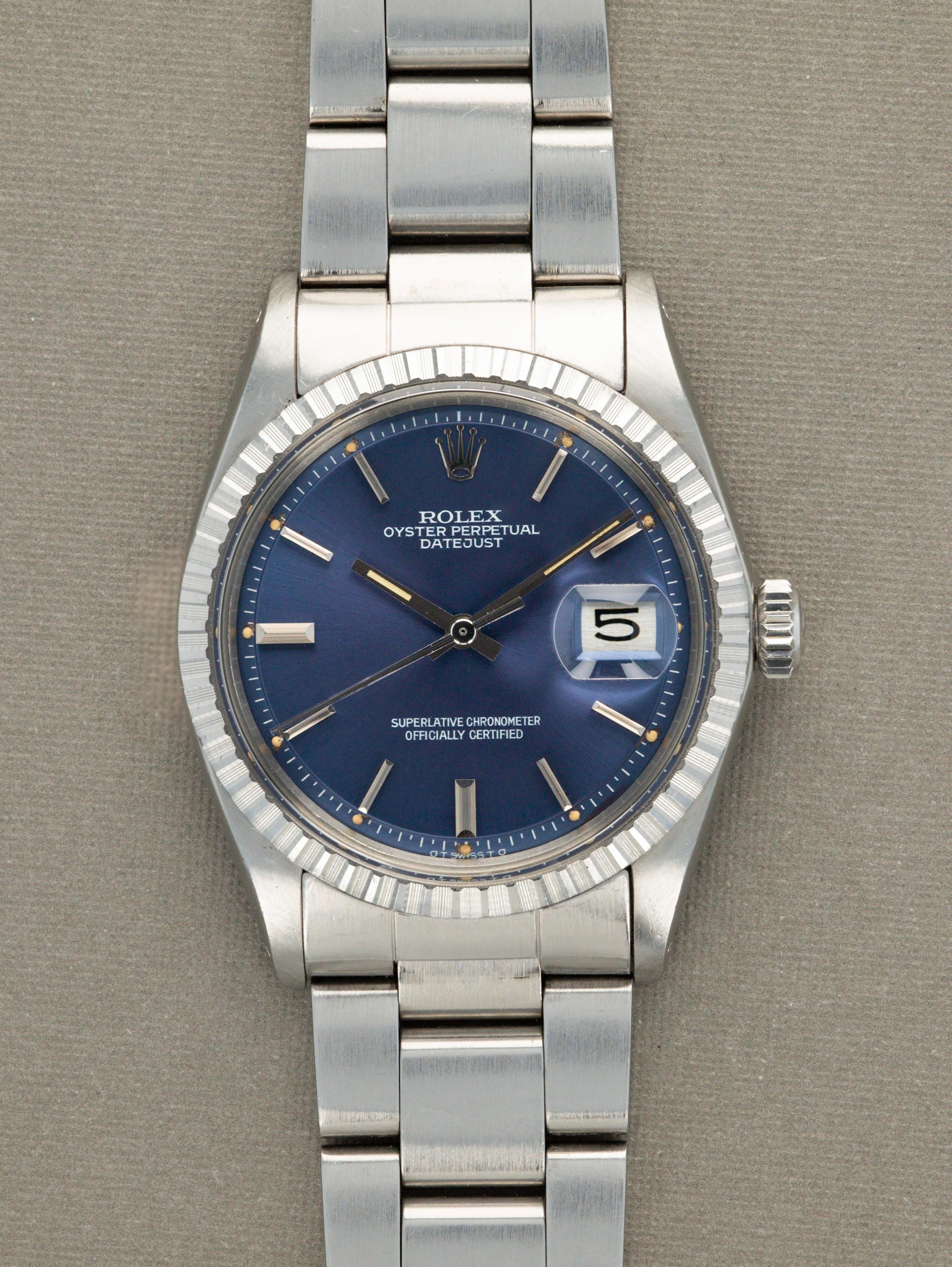 Rolex Datejust Ref. 1603 - Blue Sunburst Sigma Dial