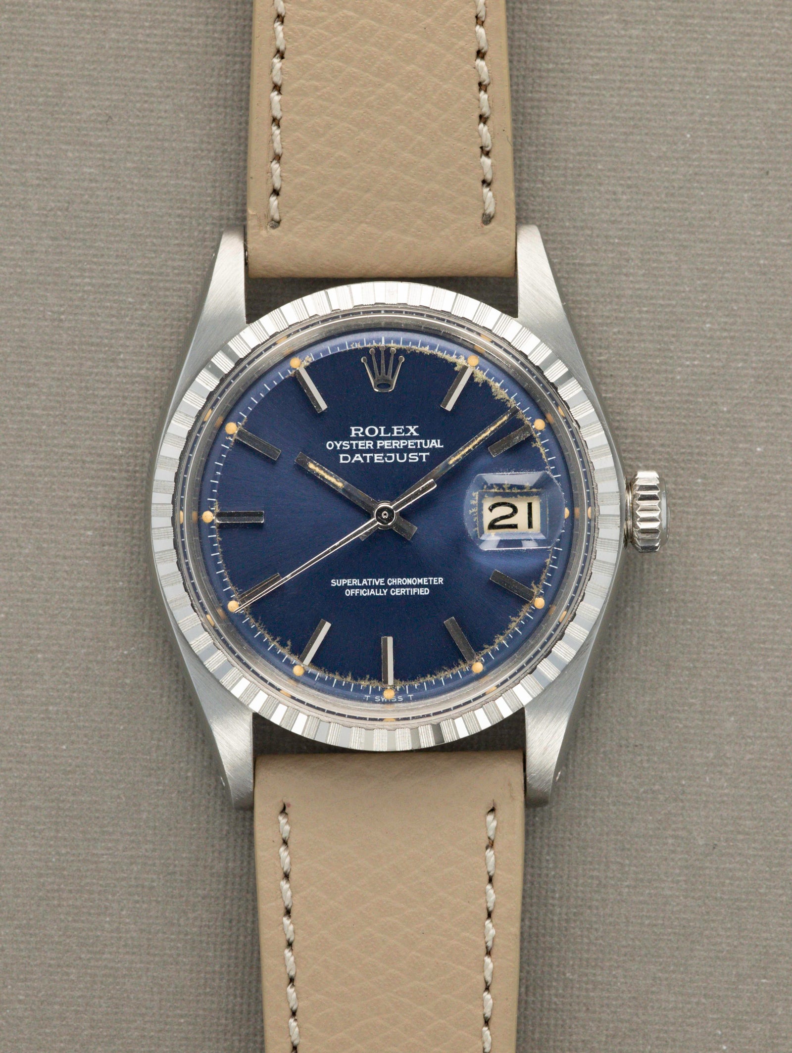 Rolex Datejust Ref. 1603 - Blue Sunburst Dial - Near Unworn