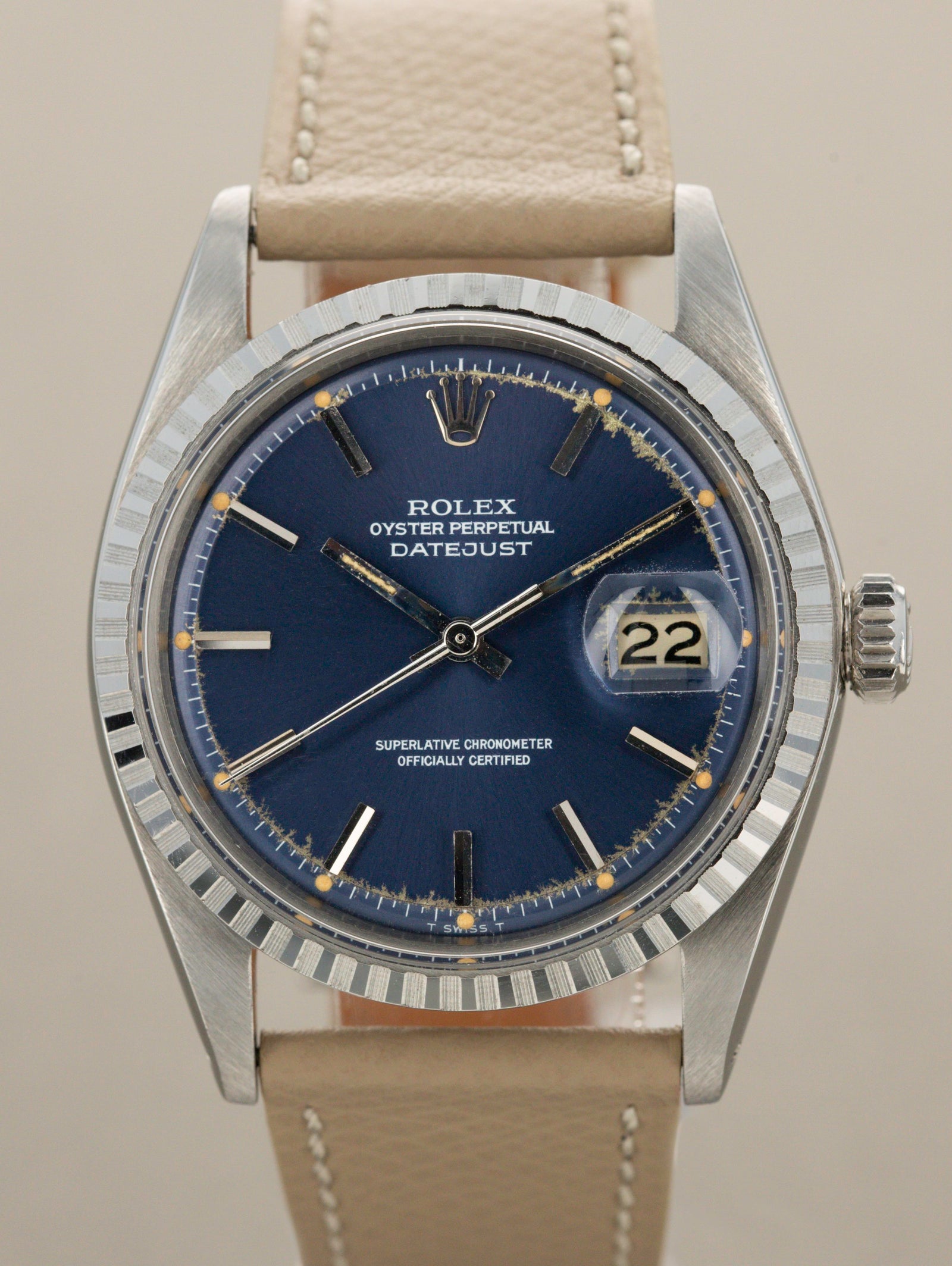 Rolex Datejust Ref. 1603 - Blue Sunburst Dial - Near Unworn