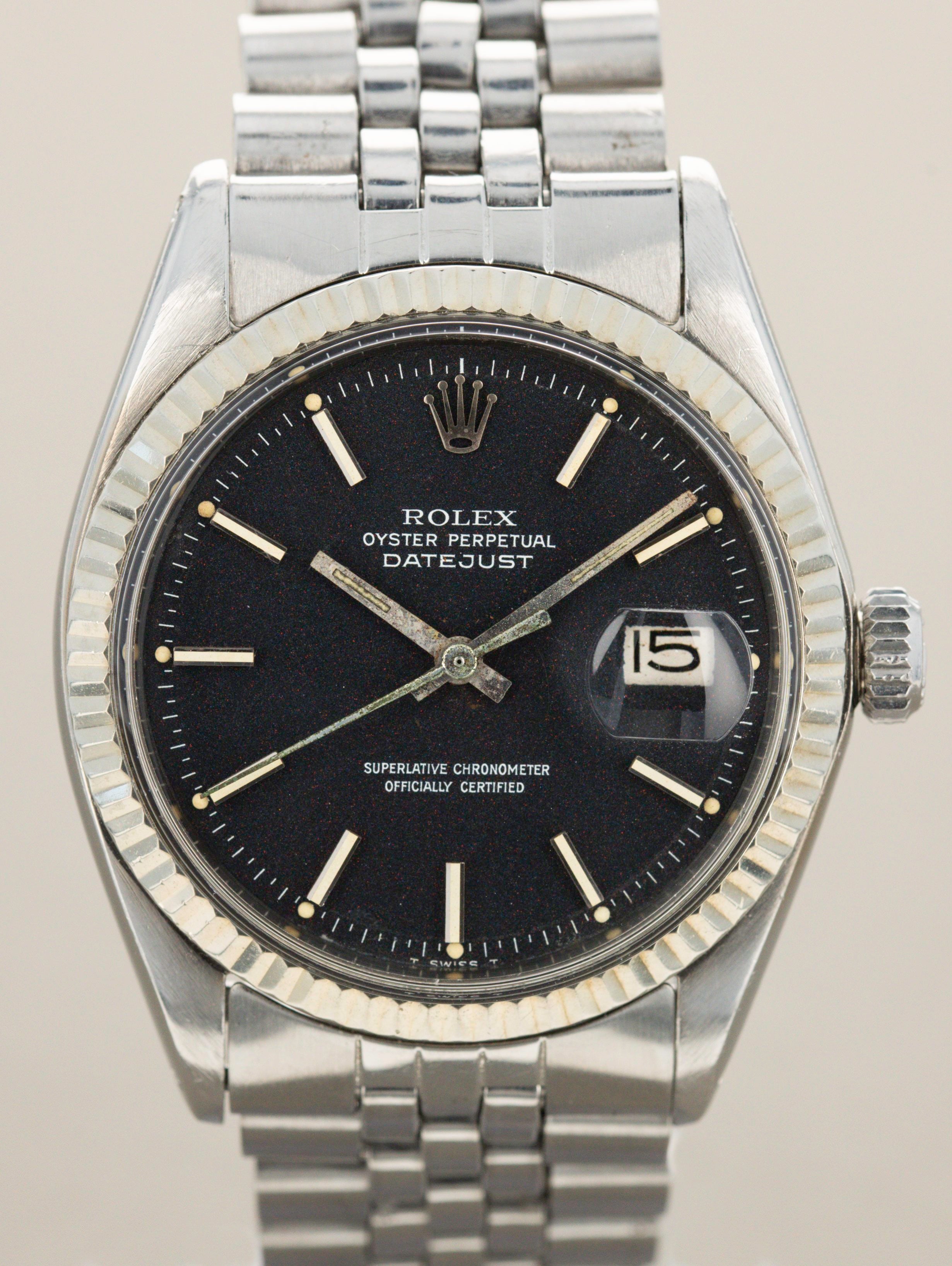 Rolex Datejust Ref. 1601 Black Confetti Dial