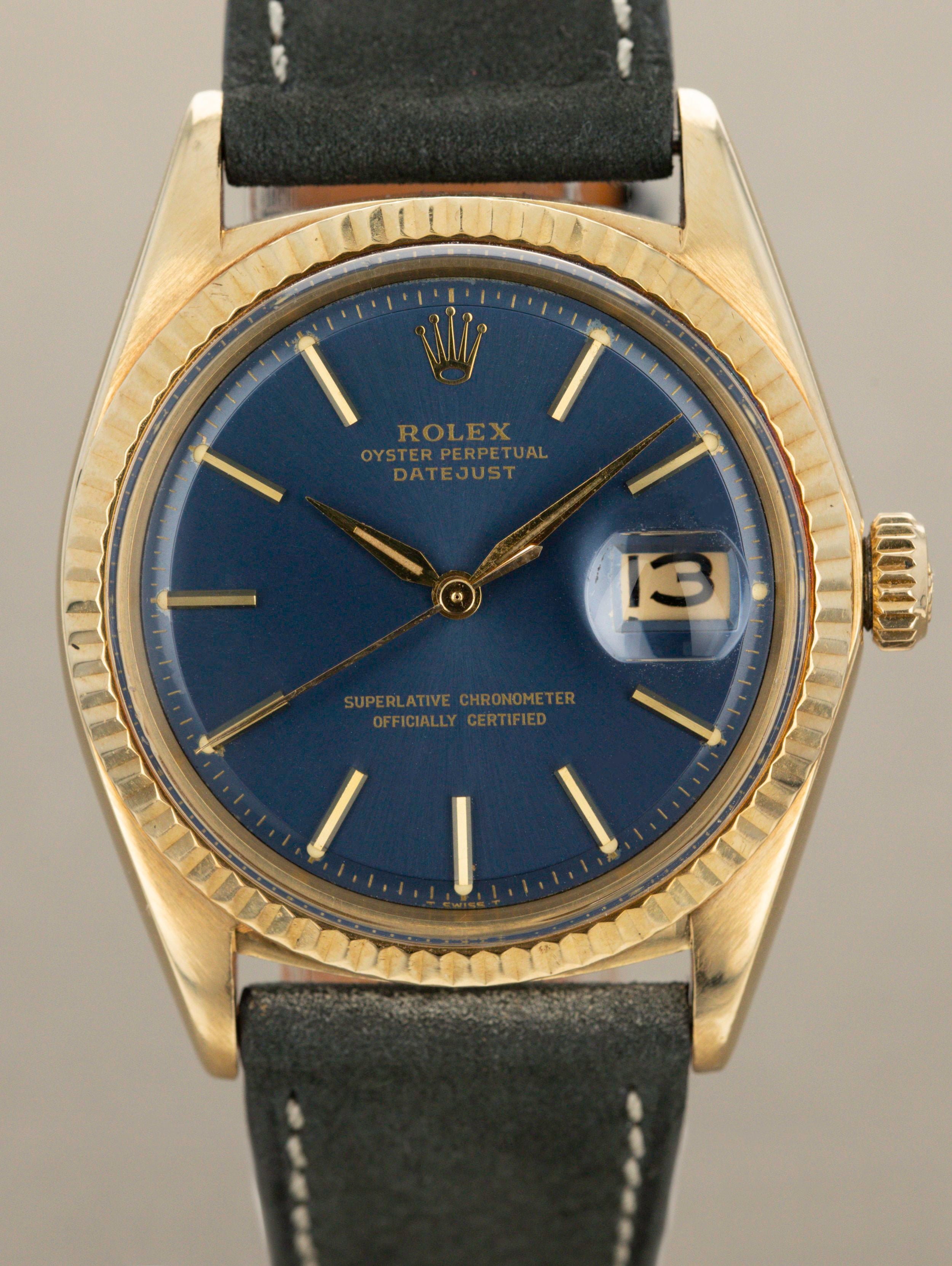Rolex Datejust Ref. 1601 - Blue Sunburst, Alpha Hands