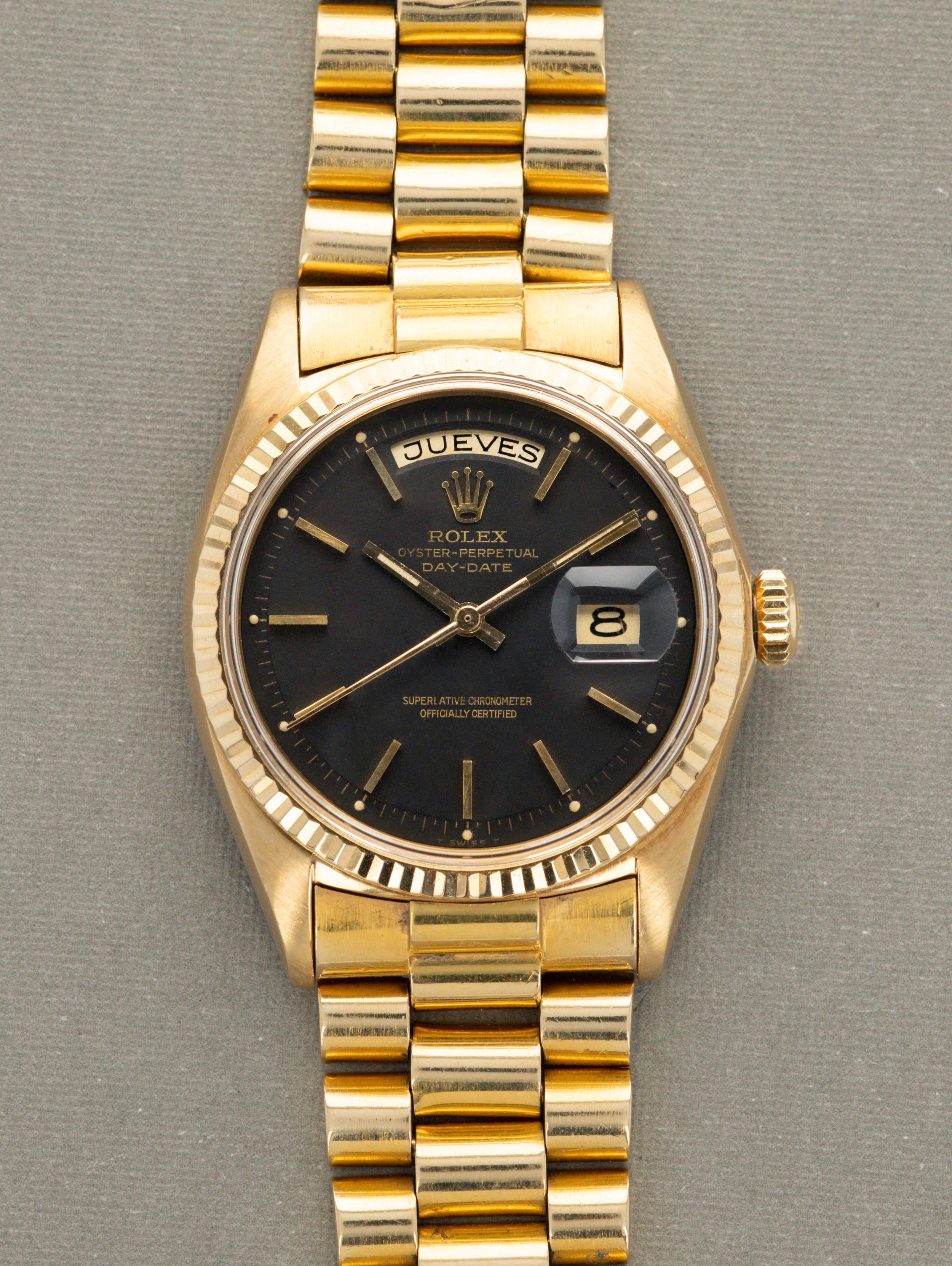 Rolex Day Date Ref. 1803 Matte Black Dial