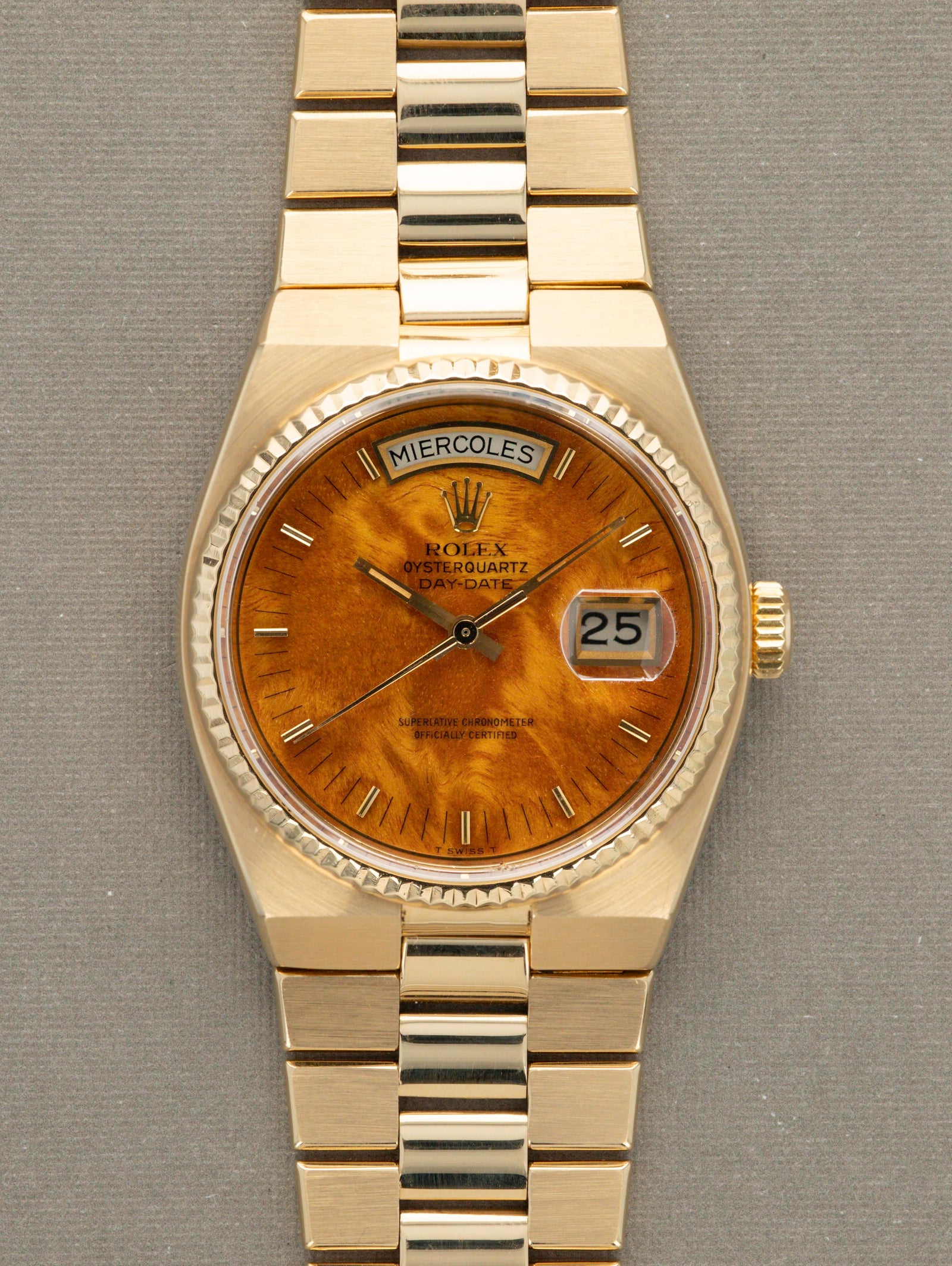 Rolex Oysterquartz Day-Date Ref. 19018 - Birchwood Dial