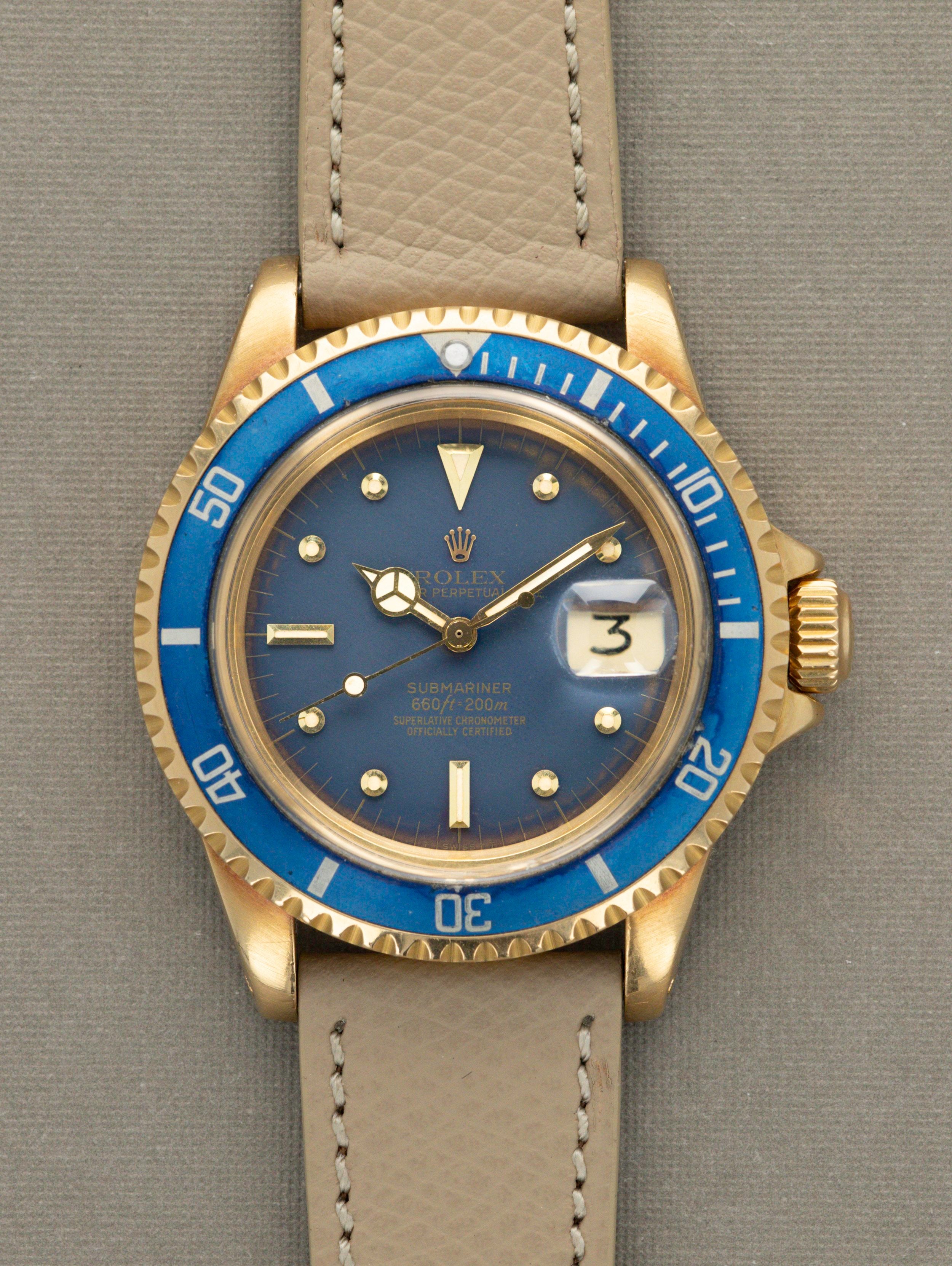 Rolex Submariner Ref. 1680 18k Matte Blue