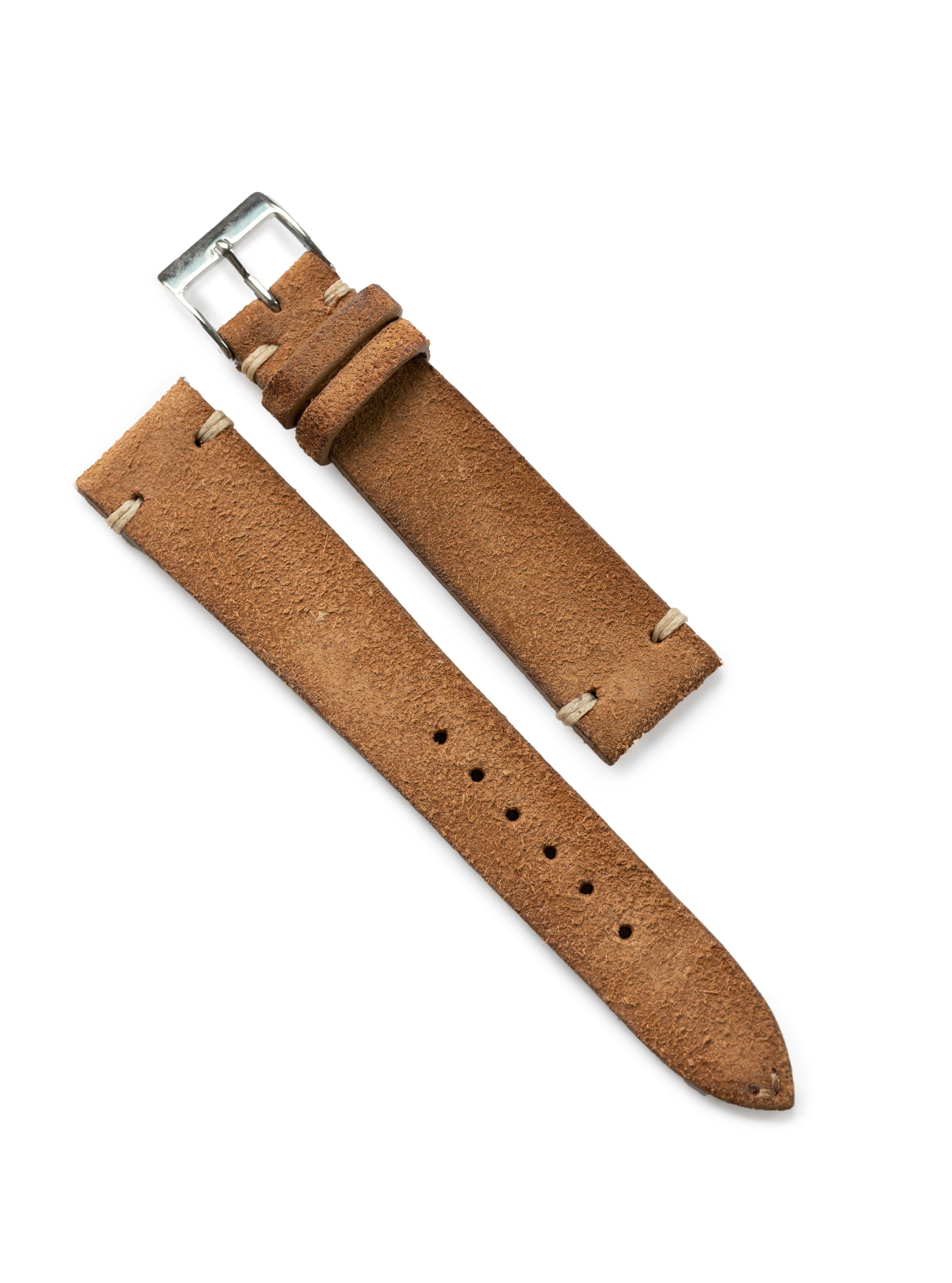 Tasso Amber JPM x Oliver & Clarke Vintage Leather Watch Strap