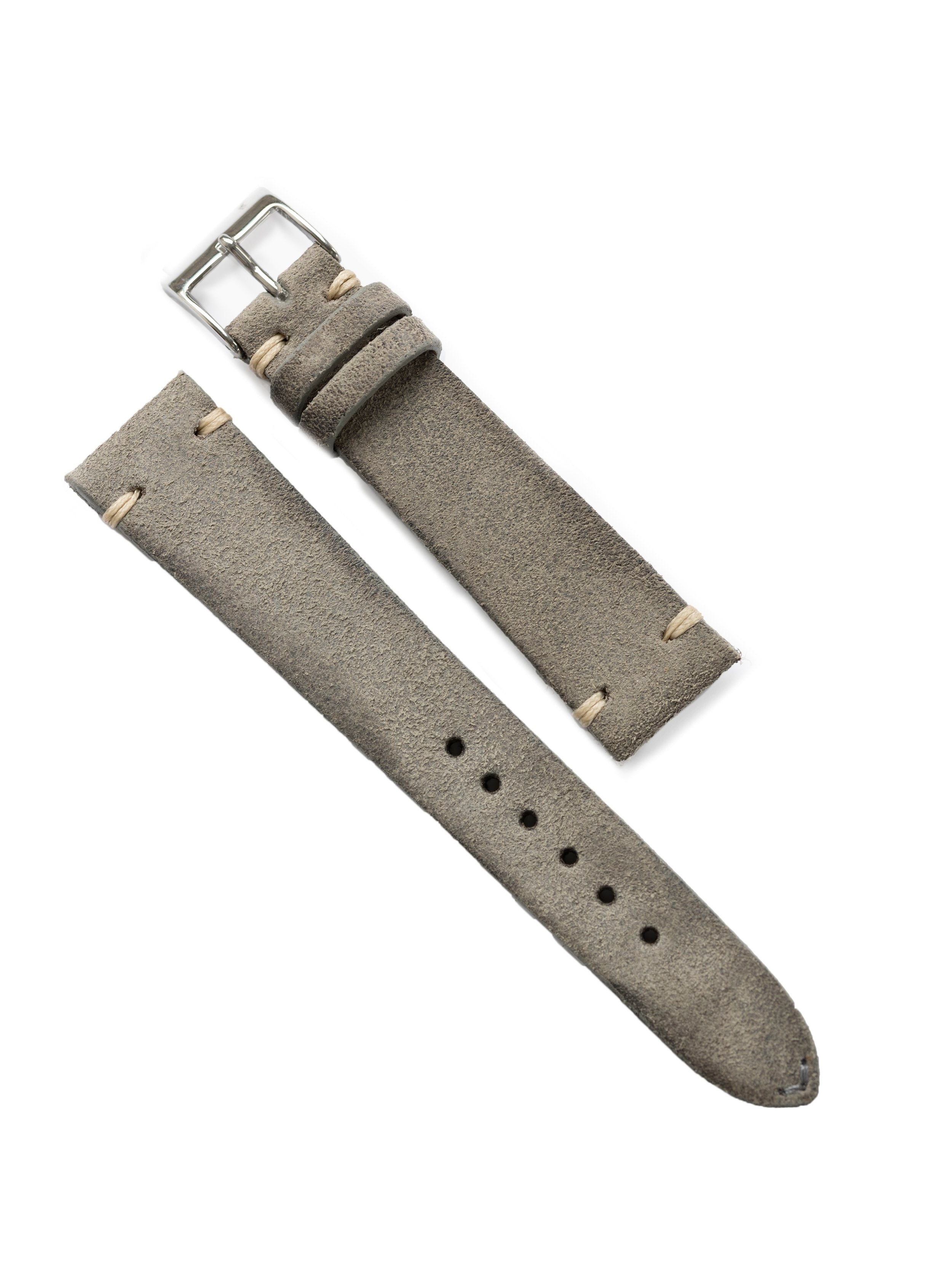 Tasso Grey JPM x Oliver & Clarke Vintage Leather Watch Strap