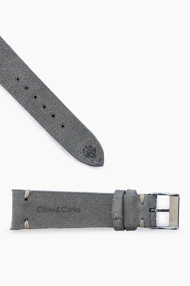 Distressed grey leather online watch strap