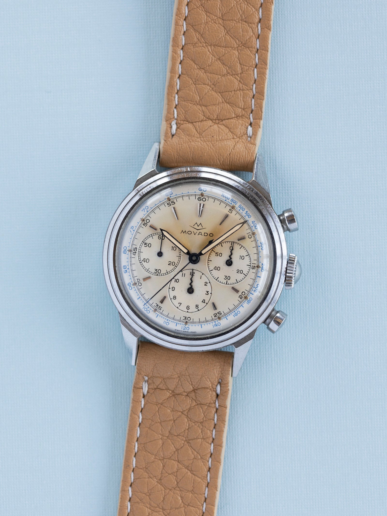 Cervo Wheat JPM x Oliver & Clarke Leather Watch Strap